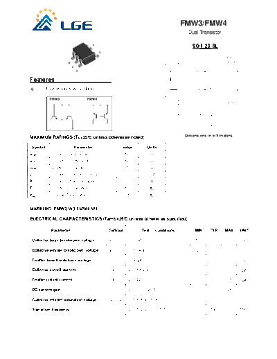 LGE fmw3-fmw4  . Electronic Components Datasheets Active components Transistors LGE fmw3-fmw4.pdf