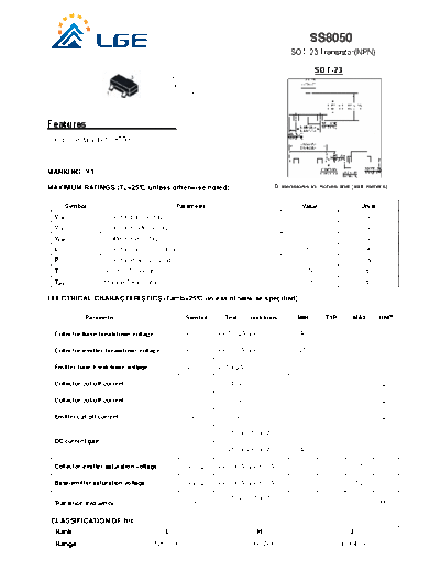 LGE ss8050 sot-23  . Electronic Components Datasheets Active components Transistors LGE ss8050_sot-23.pdf