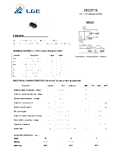 LGE 2sc2715  . Electronic Components Datasheets Active components Transistors LGE 2sc2715.pdf