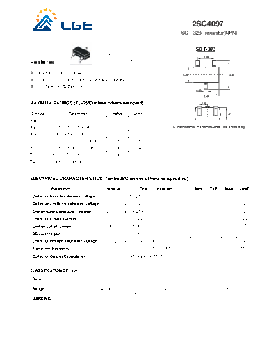LGE 2sc4097 sot-323  . Electronic Components Datasheets Active components Transistors LGE 2sc4097_sot-323.pdf