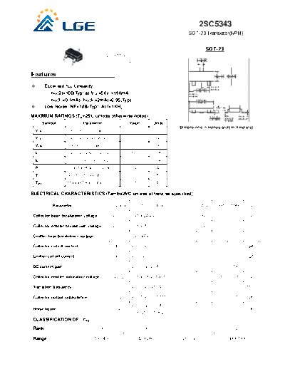 LGE 2sc5343 sot-23  . Electronic Components Datasheets Active components Transistors LGE 2sc5343_sot-23.pdf