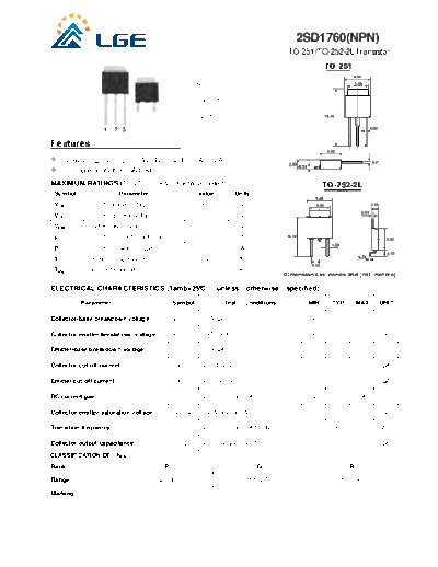 LGE 2sd1760  . Electronic Components Datasheets Active components Transistors LGE 2sd1760.pdf