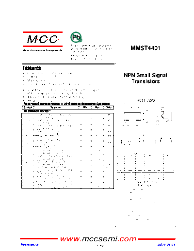 MCC mmst4401  . Electronic Components Datasheets Active components Transistors MCC mmst4401.pdf