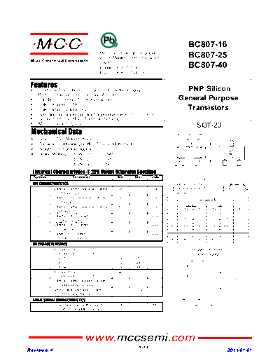 MCC bc807-16-25-40 sot-23  . Electronic Components Datasheets Active components Transistors MCC bc807-16-25-40_sot-23.pdf