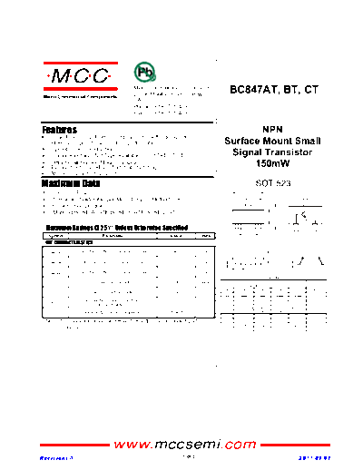 MCC bc847at-bt-ct sot-523  . Electronic Components Datasheets Active components Transistors MCC bc847at-bt-ct_sot-523.pdf