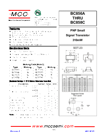 MCC bc856a bc857b bc858c sot-23  . Electronic Components Datasheets Active components Transistors MCC bc856a_bc857b_bc858c_sot-23.pdf