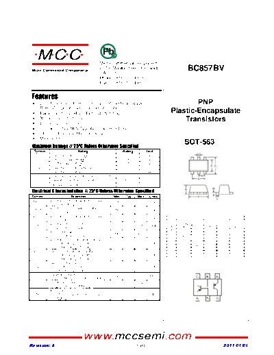 MCC bc857bv  . Electronic Components Datasheets Active components Transistors MCC bc857bv.pdf