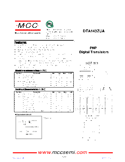 MCC dta143zua  . Electronic Components Datasheets Active components Transistors MCC dta143zua.pdf