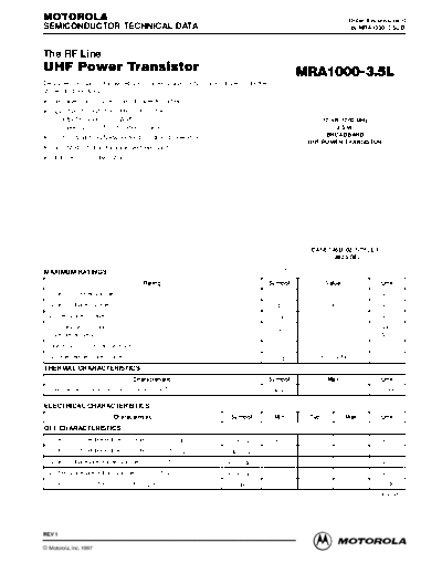 Motorola mra1000-3 5lrev1  . Electronic Components Datasheets Active components Transistors Motorola mra1000-3_5lrev1.pdf