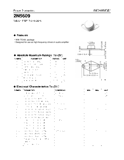 NO 2n5609  . Electronic Components Datasheets Active components Transistors NO 2n5609.pdf