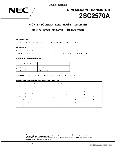 NEC 2sc2570a  . Electronic Components Datasheets Active components Transistors NEC 2sc2570a.pdf