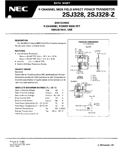 NEC 2sj328  . Electronic Components Datasheets Active components Transistors NEC 2sj328.pdf