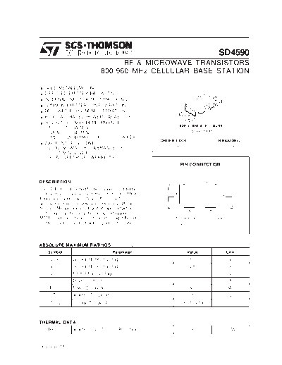 ST sd4590  . Electronic Components Datasheets Active components Transistors ST sd4590.pdf