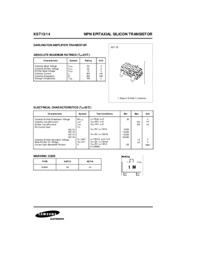 Samsung kst13  . Electronic Components Datasheets Active components Transistors Samsung kst13.pdf