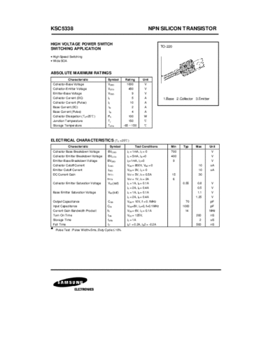 Samsung ksc5338  . Electronic Components Datasheets Active components Transistors Samsung ksc5338.pdf