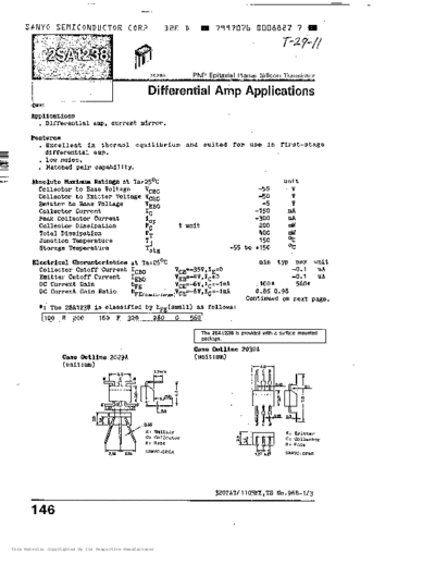 Sanyo 2sa1238  . Electronic Components Datasheets Active components Transistors Sanyo 2sa1238.pdf