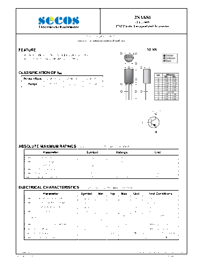 Secos 2sa684  . Electronic Components Datasheets Active components Transistors Secos 2sa684.pdf