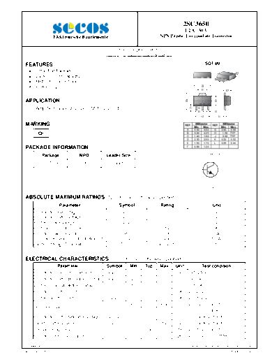 Secos 2sc3650  . Electronic Components Datasheets Active components Transistors Secos 2sc3650.pdf