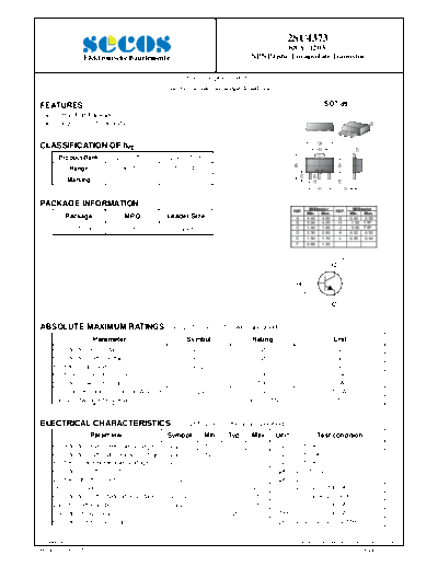Secos 2sc4373  . Electronic Components Datasheets Active components Transistors Secos 2sc4373.pdf