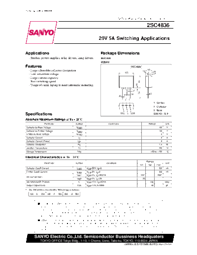 Sanyo 2sc4836  . Electronic Components Datasheets Active components Transistors Sanyo 2sc4836.pdf