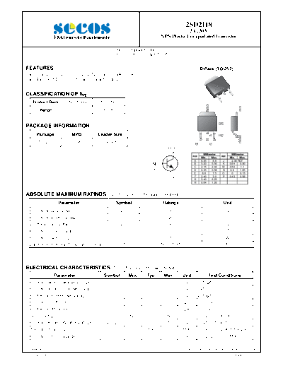 Secos 2sd2118  . Electronic Components Datasheets Active components Transistors Secos 2sd2118.pdf