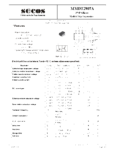 Secos mmdt2907a  . Electronic Components Datasheets Active components Transistors Secos mmdt2907a.pdf
