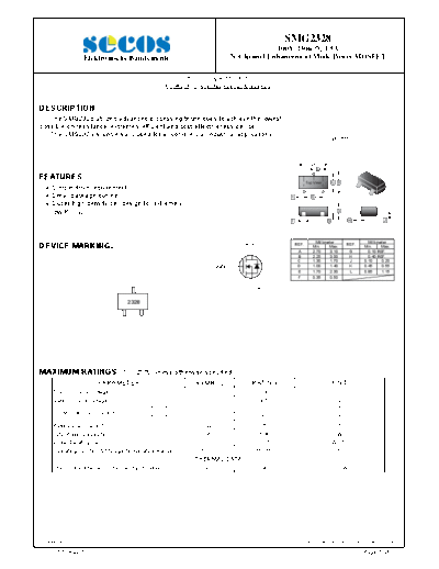 Secos smg2328  . Electronic Components Datasheets Active components Transistors Secos smg2328.pdf