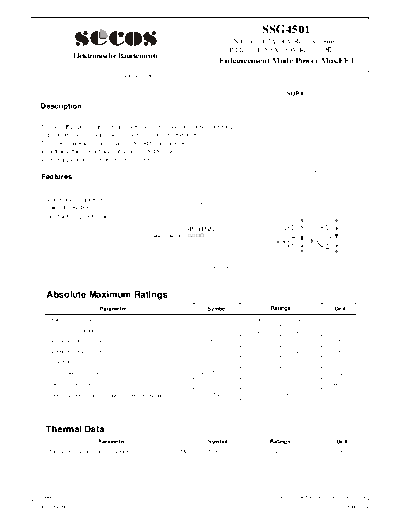 Secos ssg4501  . Electronic Components Datasheets Active components Transistors Secos ssg4501.pdf