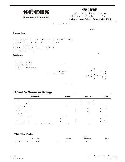 Secos ssg4505  . Electronic Components Datasheets Active components Transistors Secos ssg4505.pdf