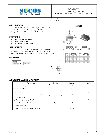 Secos ssm9575  . Electronic Components Datasheets Active components Transistors Secos ssm9575.pdf