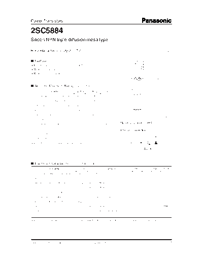 Panasonic 2sc5884  . Electronic Components Datasheets Active components Transistors Panasonic 2sc5884.pdf