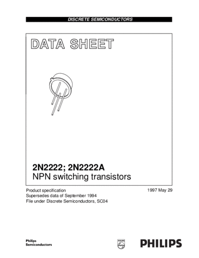 Philips 2n2222 2n2222a cnv 2  . Electronic Components Datasheets Active components Transistors Philips 2n2222_2n2222a_cnv_2.pdf