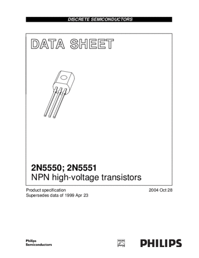 Philips 2n5550 2n5551 2  . Electronic Components Datasheets Active components Transistors Philips 2n5550_2n5551_2.pdf