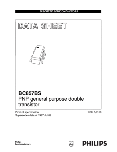 . Electronic Components Datasheets bc857bs 2  . Electronic Components Datasheets Active components Transistors Philips bc857bs_2.pdf
