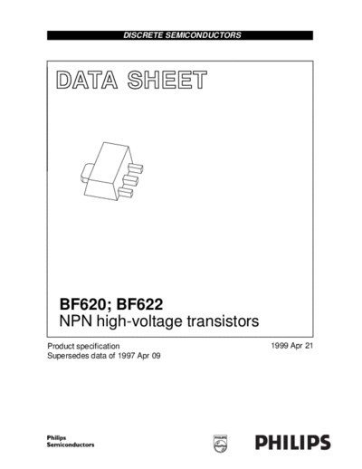 Philips bf620 bf622 3  . Electronic Components Datasheets Active components Transistors Philips bf620_bf622_3.pdf