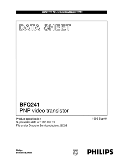 Philips bfq241 2  . Electronic Components Datasheets Active components Transistors Philips bfq241_2.pdf