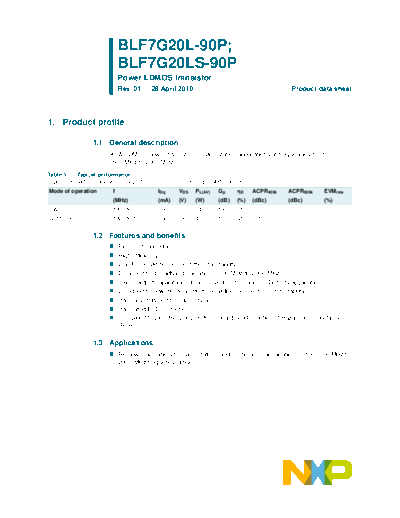 Philips blf7g20l-90p blf7g20ls-90p  . Electronic Components Datasheets Active components Transistors Philips blf7g20l-90p_blf7g20ls-90p.pdf