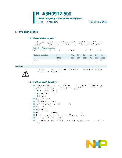 Philips bla6h0912-500  . Electronic Components Datasheets Active components Transistors Philips bla6h0912-500.pdf
