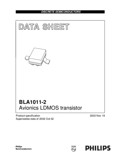 Philips bla1011-2  . Electronic Components Datasheets Active components Transistors Philips bla1011-2.pdf
