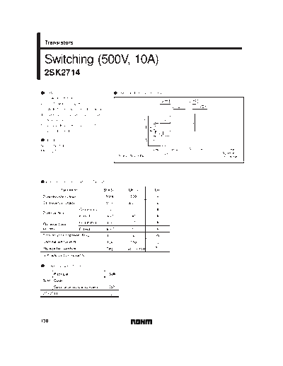 Rohm 2sk2714  . Electronic Components Datasheets Active components Transistors Rohm 2sk2714.pdf