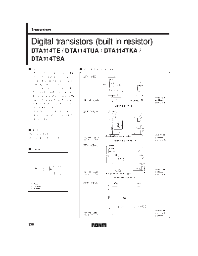 Rohm dta114te  . Electronic Components Datasheets Active components Transistors Rohm dta114te.pdf