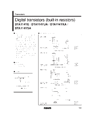 Rohm dta114ye  . Electronic Components Datasheets Active components Transistors Rohm dta114ye.pdf