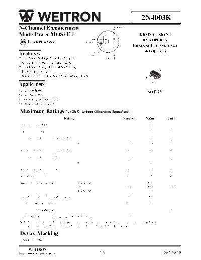 Wietron 2n4003k  . Electronic Components Datasheets Active components Transistors Wietron 2n4003k.pdf