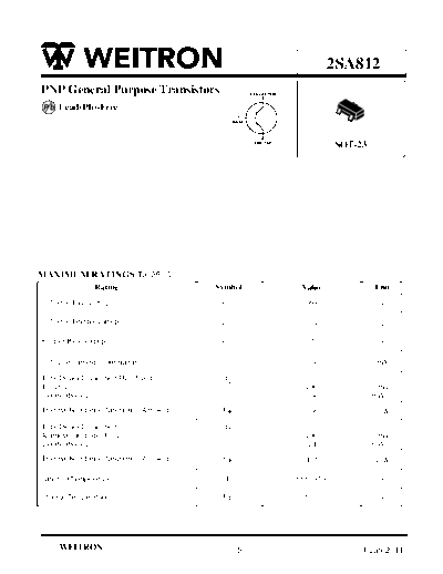 Wietron 2sa812  . Electronic Components Datasheets Active components Transistors Wietron 2sa812.pdf