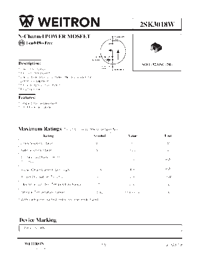 Wietron 2sk3018w  . Electronic Components Datasheets Active components Transistors Wietron 2sk3018w.pdf