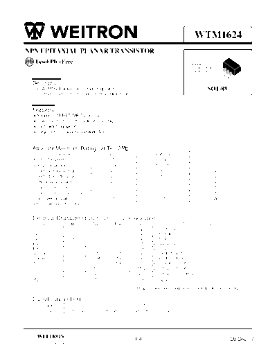 Wietron wtm1624  . Electronic Components Datasheets Active components Transistors Wietron wtm1624.pdf