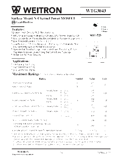 Wietron wtg3043  . Electronic Components Datasheets Active components Transistors Wietron wtg3043.pdf