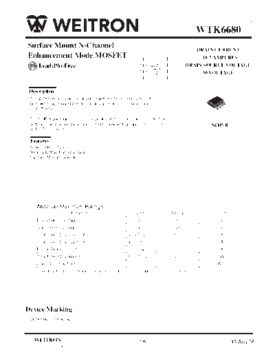 Wietron wtk6680  . Electronic Components Datasheets Active components Transistors Wietron wtk6680.pdf