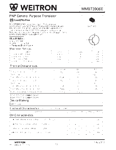 Wietron mmbt3906e  . Electronic Components Datasheets Active components Transistors Wietron mmbt3906e.pdf
