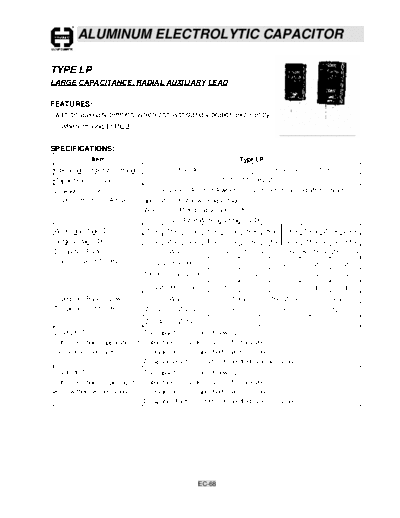 Cosonic [snap-in] LP Series  . Electronic Components Datasheets Passive components capacitors Cosonic Cosonic [snap-in] LP Series.pdf